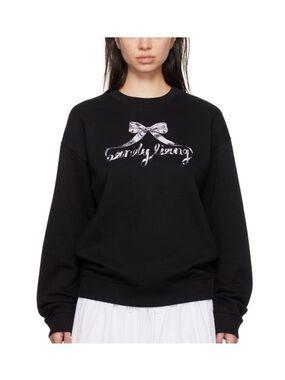 Sandy Liang Chrome Bow Sweatshirt